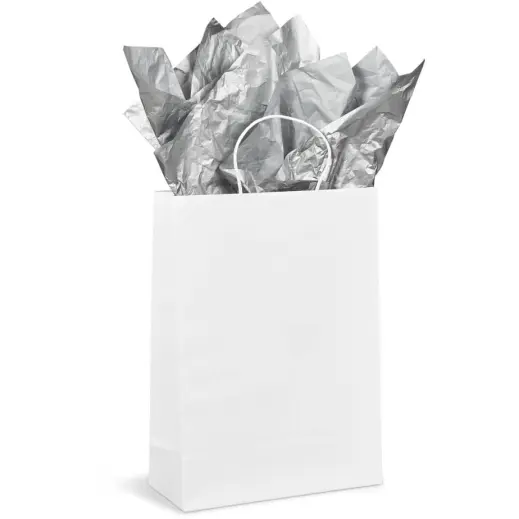 Lustre Tissue Paper - Pack Of 10 Silver Bag Display